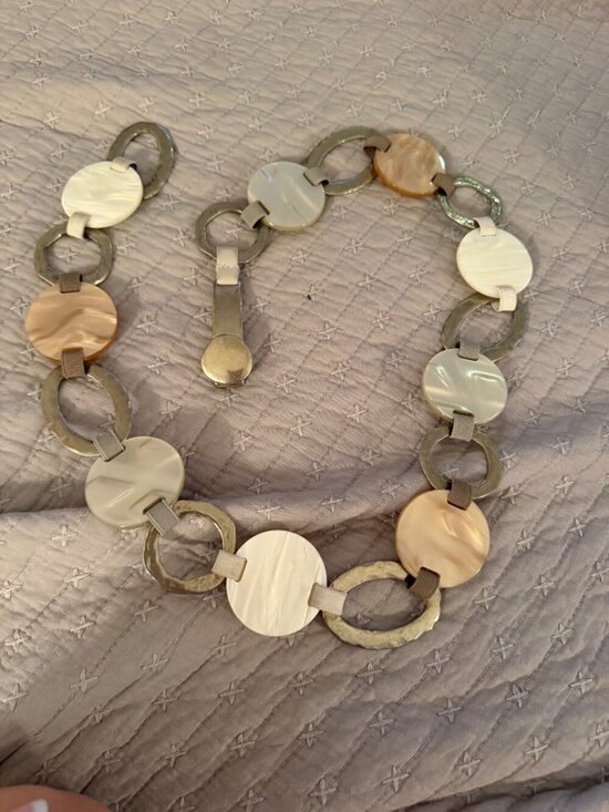 Suzi Roher Womens Silver Tone Discs Bohemian Circle-link Waist Belt OS Vintage main image 13